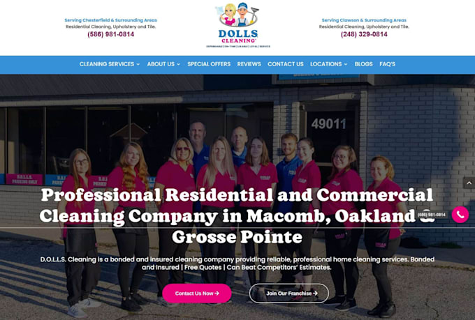 build a cleaning company wordpress website